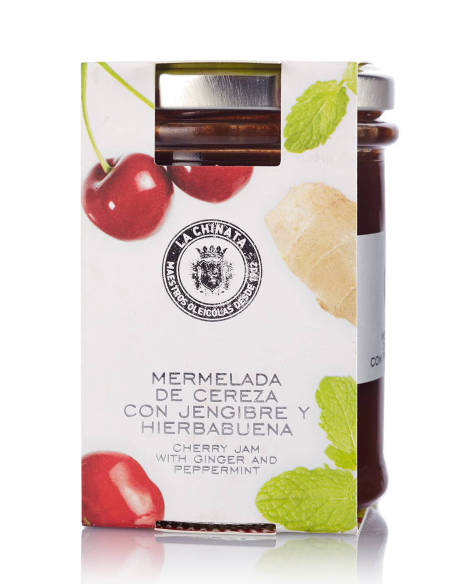 La Chinata Cherry Jam with Ginger and Mint Jar 210 gr. - Oliva Oliva