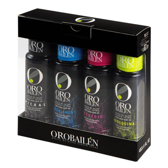 Oro Bailén 4 Varieties Transparent Case 4x100 ml. - Oliva Oliva