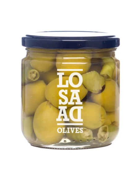 Aceitunas Losada Würzige Entsteinte Gordal-Oliven 345 gr - Oliva Oliva