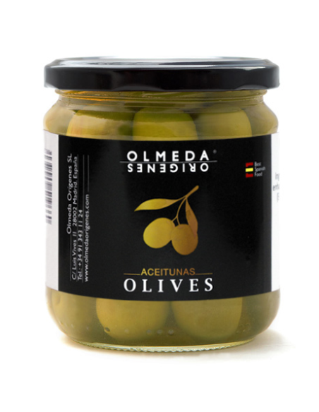 Olmeda Orígenes Olives Manzanilla avec noyau Pot 370 gr. - Oliva Oliva