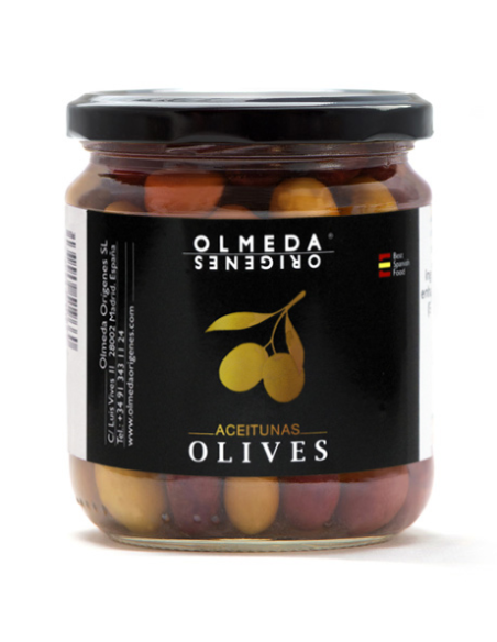 Olmeda Orígenes Mix Oliven Glas 370 gr. - Oliva Oliva