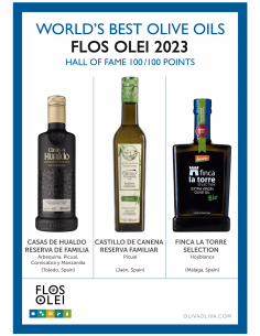 Meilleures Huiles du Monde Flos Olei 2023 Coffret bois - Oliva Oliva 2