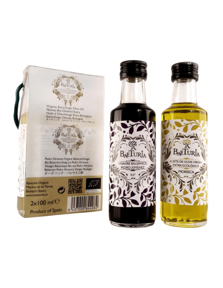 Baeturia Duo Morisca EVOO und Bio-Balsamico-Essig PX 2x100 ml.