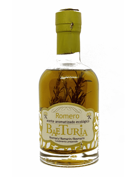 Baeturia Aceite aromatizado Romero - Botella de vidrio 250 ml.