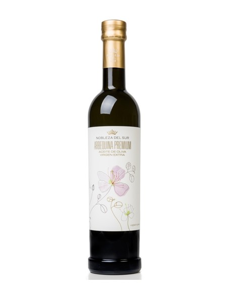 huile d'olive  nobleza del sur centenarium arbequina bouteille en verre 500 ml