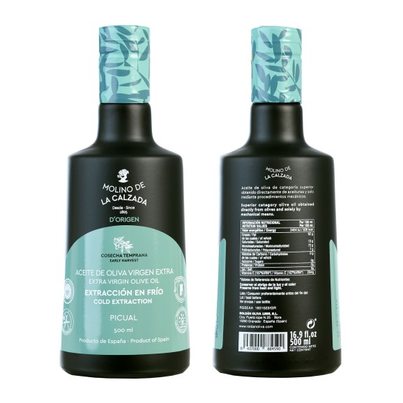 Molino de la Calzada Picual Bell Bouteille en verre 500 ml. - Oliva Oliva