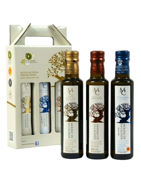 Molino de la Calzada Geschenketui 3 Flaschen 250 ml. - Oliva Oliva