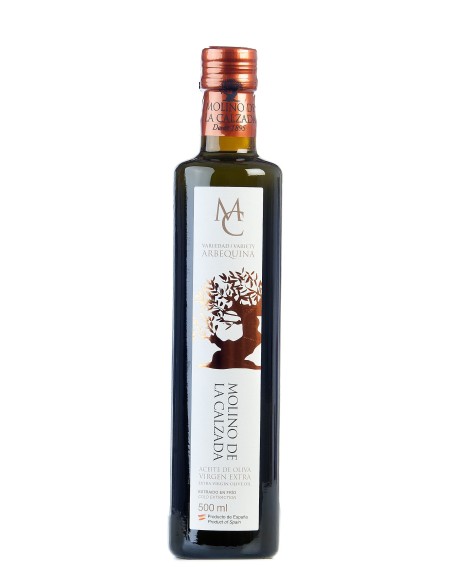 Molino de la Calzada Arbequina Glasflasche 500 ml. - Oliva Oliva