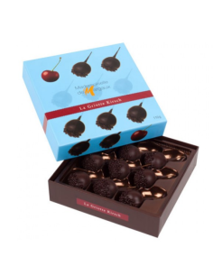 12x Mademoiselle de Margaux Cerezas Rellenas de Armagnac y Recubiertas con Chocolate Negro - Caja 110 gr.