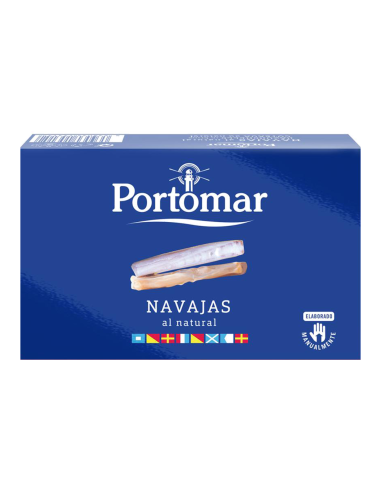 25x Portomar natural razor-shells 6/8...