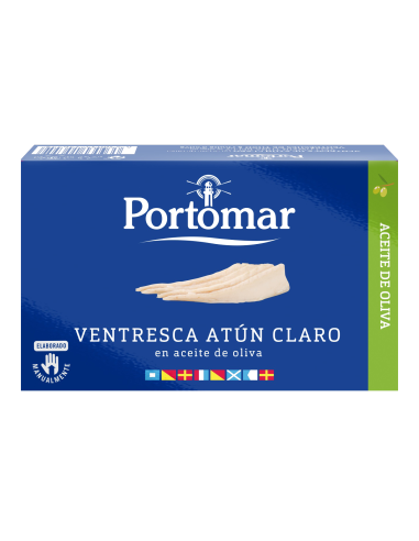 Portomar Ventresca de atún claro en Aceite de oliva - Lata 111 gr.