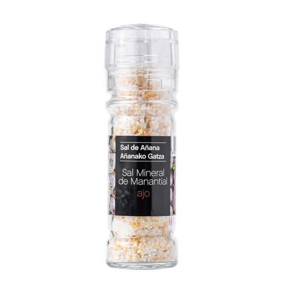 Sal de Añana Mineral Spring Salt with Garlic 70 gr. - Oliva Oliva