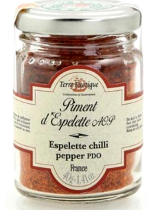 Terre Exotique Espelette chilli pepper PDO Jar 40 gr. - Oliva Oliva