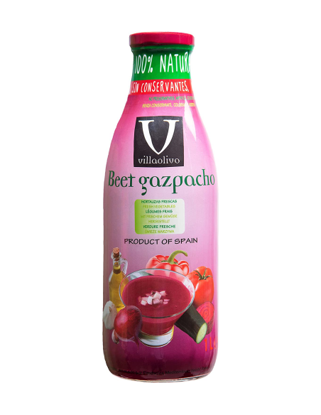 Villaolivo Rote-Bete Gazpacho Glasflasche 1 l. - Oliva Oliva