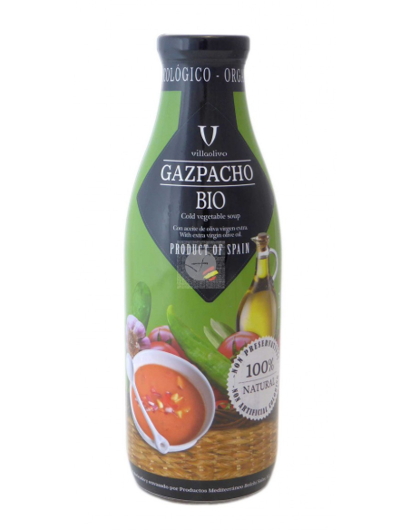 Villaolivo Gazpacho BIO Glass bottle 1 l. - Oliva Oliva