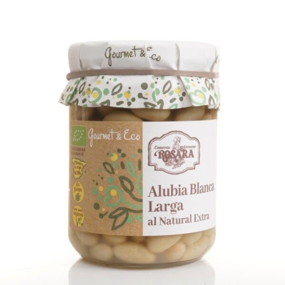 Conservas Artesanas Rosara Alubia Blanca Larga Ecologica - Tarro 445 ML