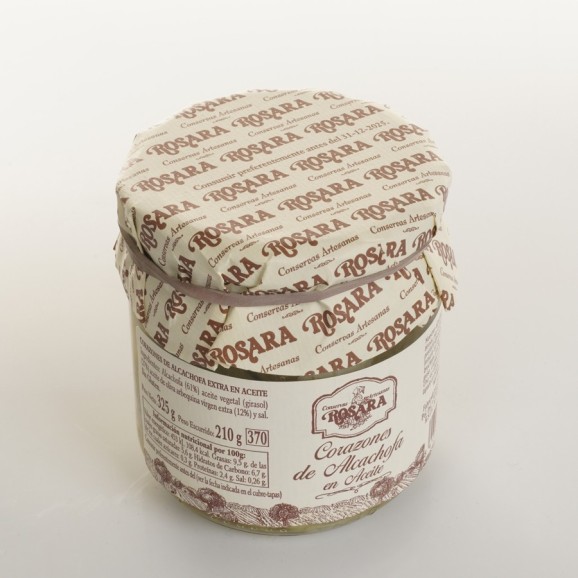 Conservas Artesanas Rosara Corazones de Alcachofa en aceite Tarro 370 ML