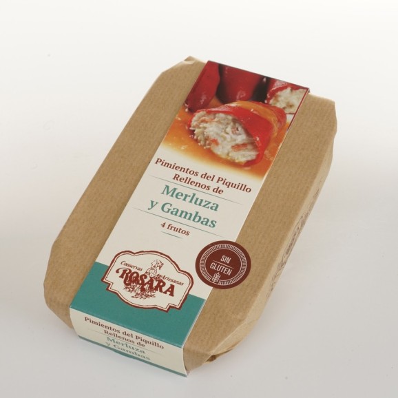Conservas Artesanas Rosara Pimiento Relleno de Merluza y Gambas Lata A-F 270 ML