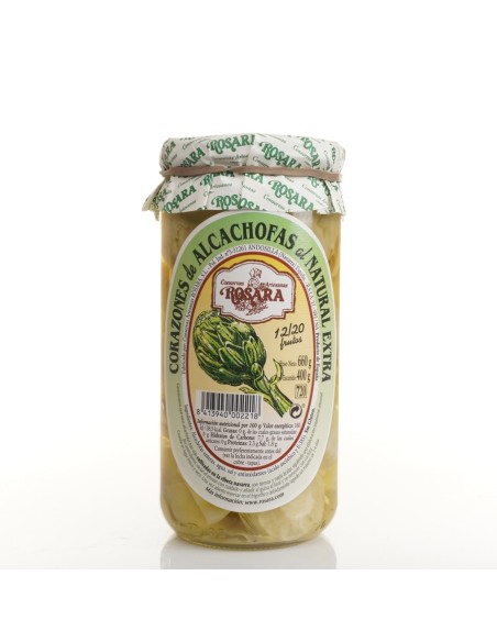 Conservas Artesanas Rosara Alcachofa Corazones - Tarro 720 ML