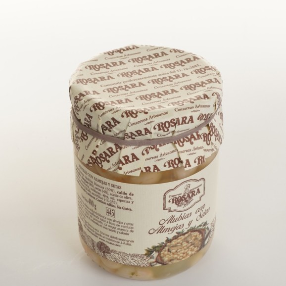 Conservas Artesanas Rosara Alubias Con Almejas y Setas - Tarro 445 ml
