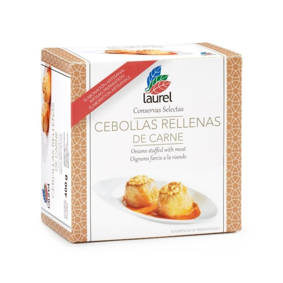 Conservas Laurel Zwiebeln Gefüllt mit Fleisch 400 gr. - Oliva Oliva