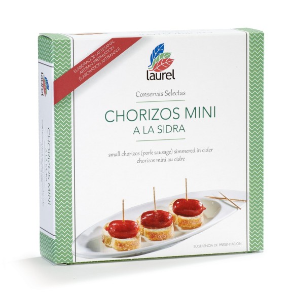 Conservas Laurel Mini saucisses « Chorizo » au cidre 280 gr. - Oliva Oliva