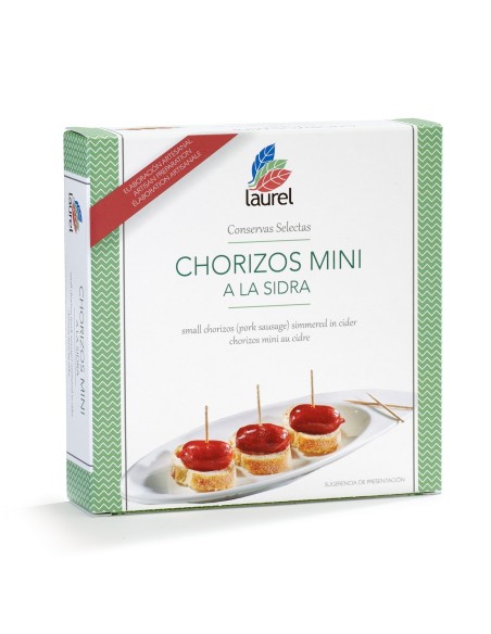 Conservas Laurel Mini 'Chorizo' Sausages in Cider 280 gr. - Oliva Oliva