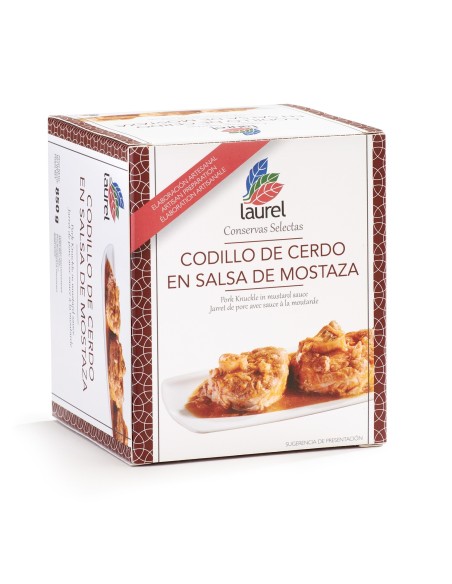 Conservas Laurel Pork knuckle in mustard sauce 900 gr.
