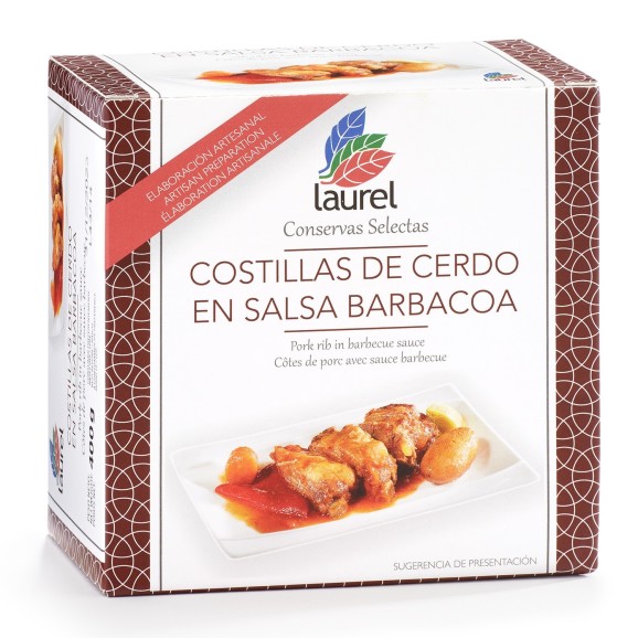 Conservas Laurel Schweinsrippchen in Barbecue-Sauce 400 gr.