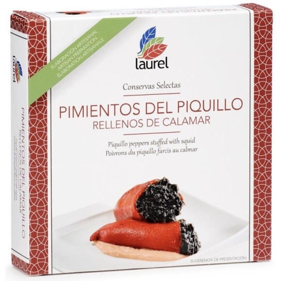 Conservas Laurel Poivrons du Piquillo farcis au calamar 280 gr. - Oliva Oliva