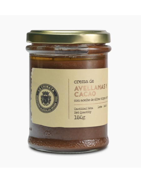 La Chinata Crema de Avellanas y Cacao con AOVE - Tarro 180 gr.