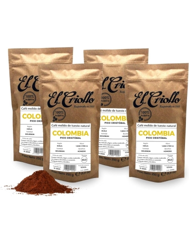 4x El Criollo Café Colombien Moulu -...