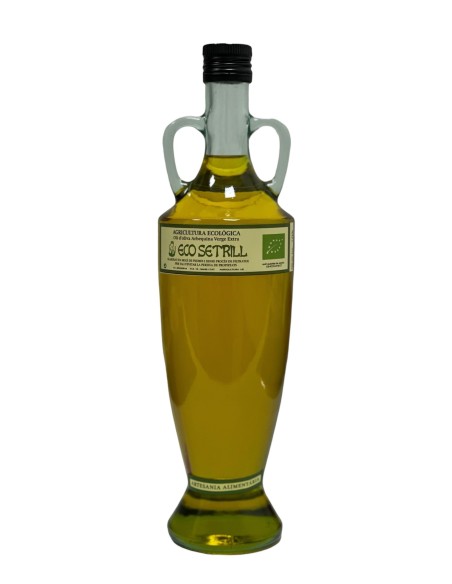 Eco Setrill Arbequina BIO Glass amphora 750 ml. - Oliva Oliva