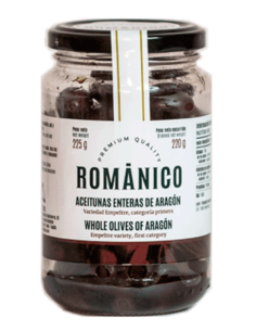 Románico Aceituna Negra Aragón Tarro 220 gr. - Oliva Oliva