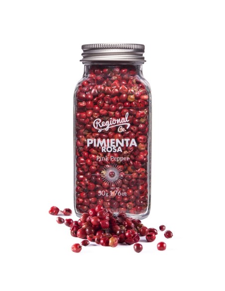 Regional Co. Poivre rose Pot en verre 50 gr. - Oliva Oliva