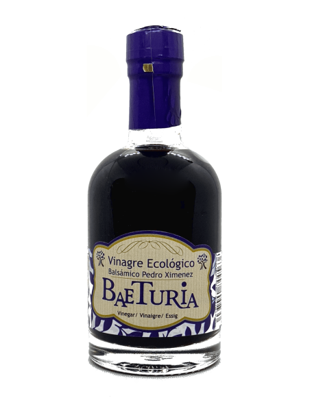 Baeturia Vinaigre Balsamique Biologique avec Pedro Ximénez - Bouteille en verre 250 ml
