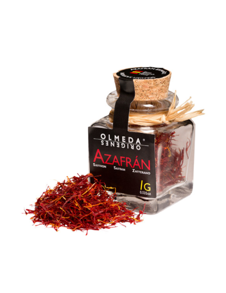 Olmeda Orígenes Safran d'Espagne Pot en verre 1 gr. - Oliva Oliva