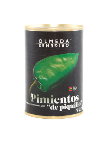 Olmeda Orígenes Pimientos de Piquillo Verde - Lata 390 gr.