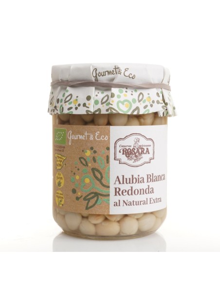 Rosara Haricots blancs ronds BIO Pot en verre 445 ml. - Oliva Oliva