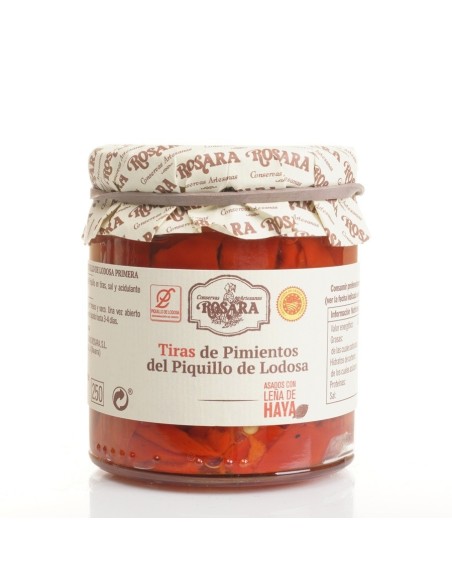 Rosara Strips of Piquillo Peppers from Lodosa D.O. - Oliva Oliva