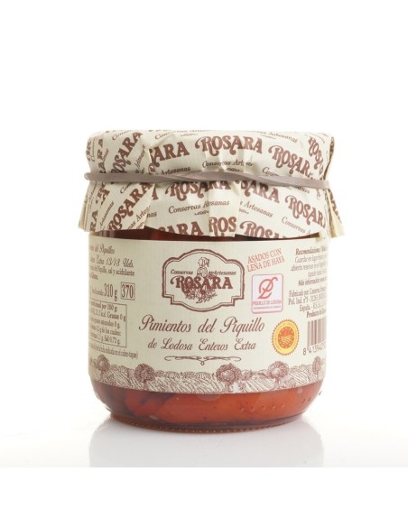 Rosara Piquillo Peppers 13/18 Units Glass jar 370 ml. - Oliva Oliva
