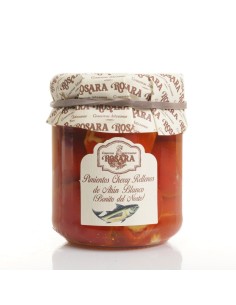Rosara Cherry Peppers Stuffed with Bonito Glass jar 212 ml. - Oliva Oliva