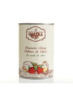 Rosara Pimientos Cherry Rellenos de Queso Lata 425 ml. - Oliva Oliva