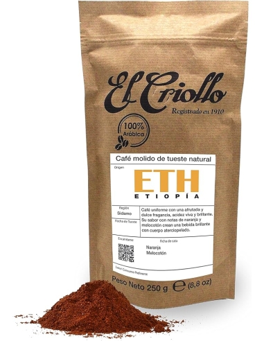 El Criollo Café de Etiopía Molido - Paquete 250 gr