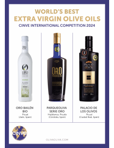 World's Best Olive Oils CINVE 2024 in Wooden box - Oliva Oliva 2