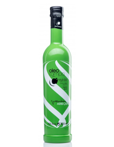 Oleocampo Premium Arbequina - Botella de vidrio 500 ml.