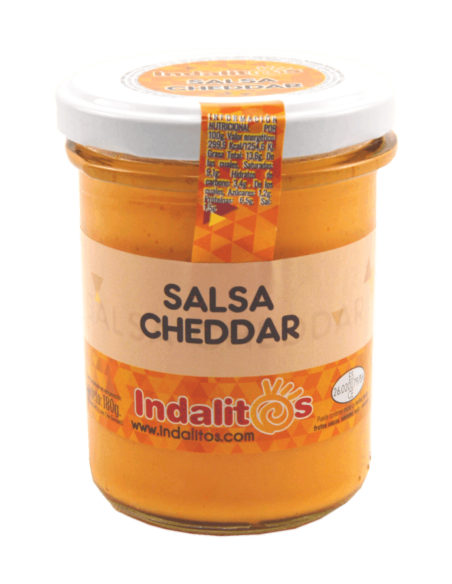 Indalitos Cheddar Cheese Sauce Glass jar 180 gr. - Oliva Oliva