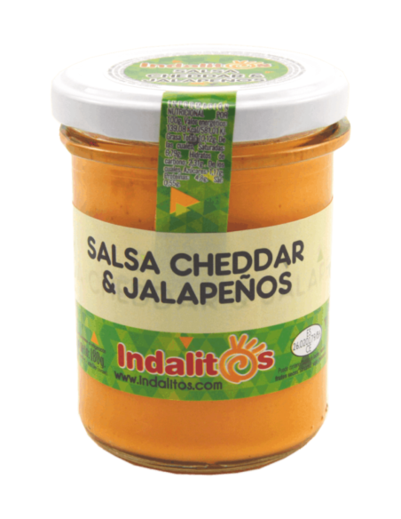 Indalitos Sauce cheddar et jalapeños Pot 180 gr. - Oliva Oliva