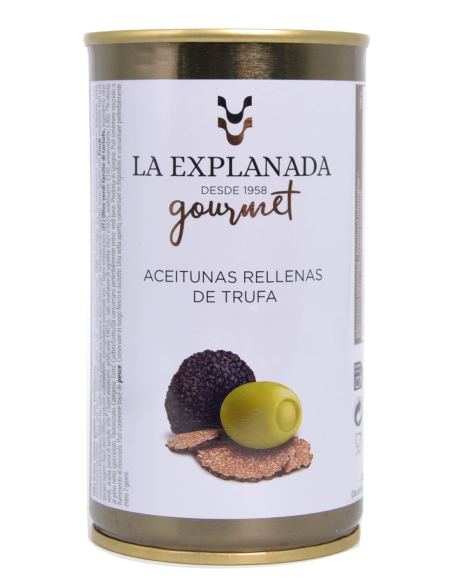 La Explanada Aceitunas Rellenas de Trufa 370 gr. - Oliva Oliva