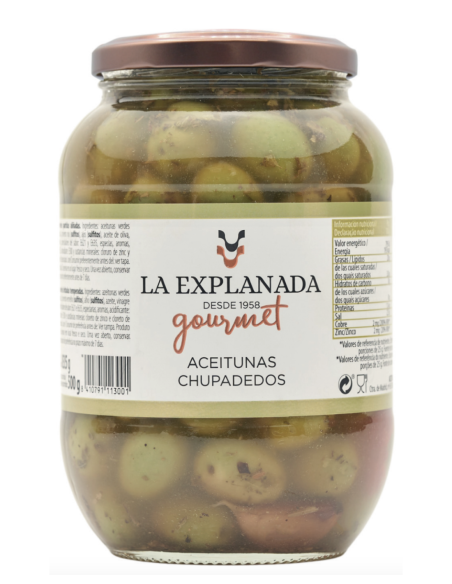 La Explanada Aceitunas Chupadedos 850 gr. - Oliva Oliva